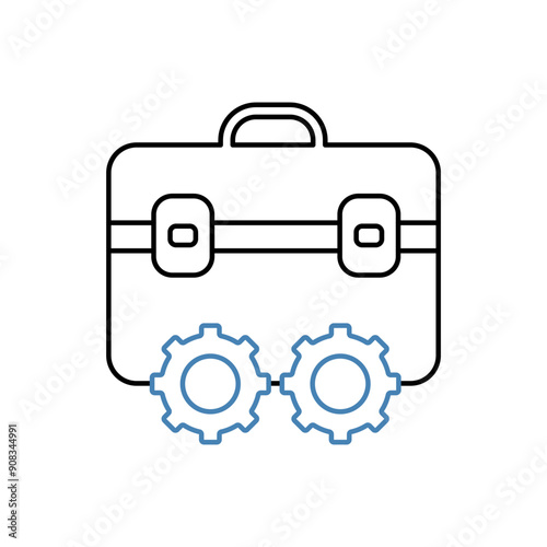 toolbox concept line icon. Simple element illustration. toolbox concept outline symbol design.