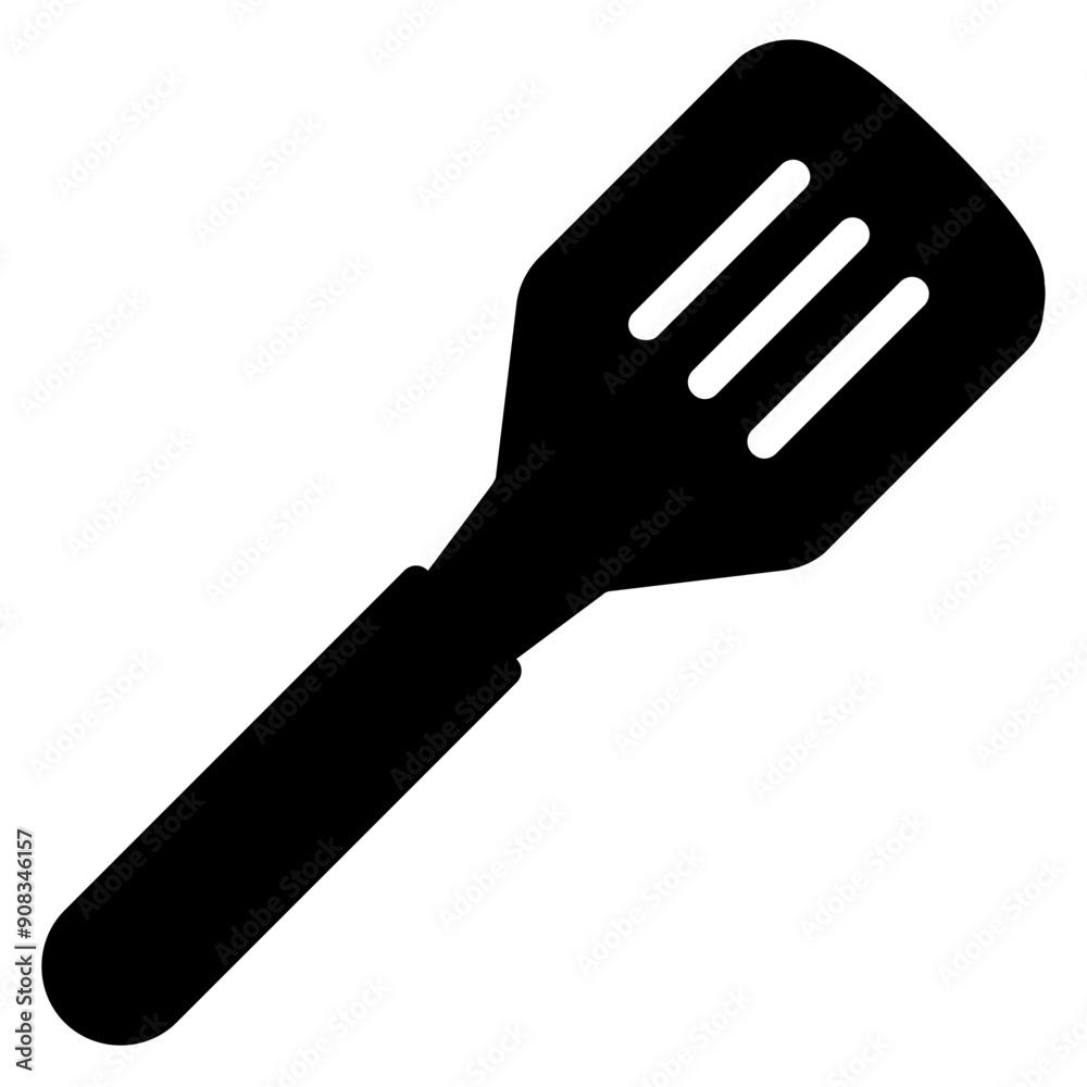 Spatula Icon in Solid Style Spatula Icon in Solid Style