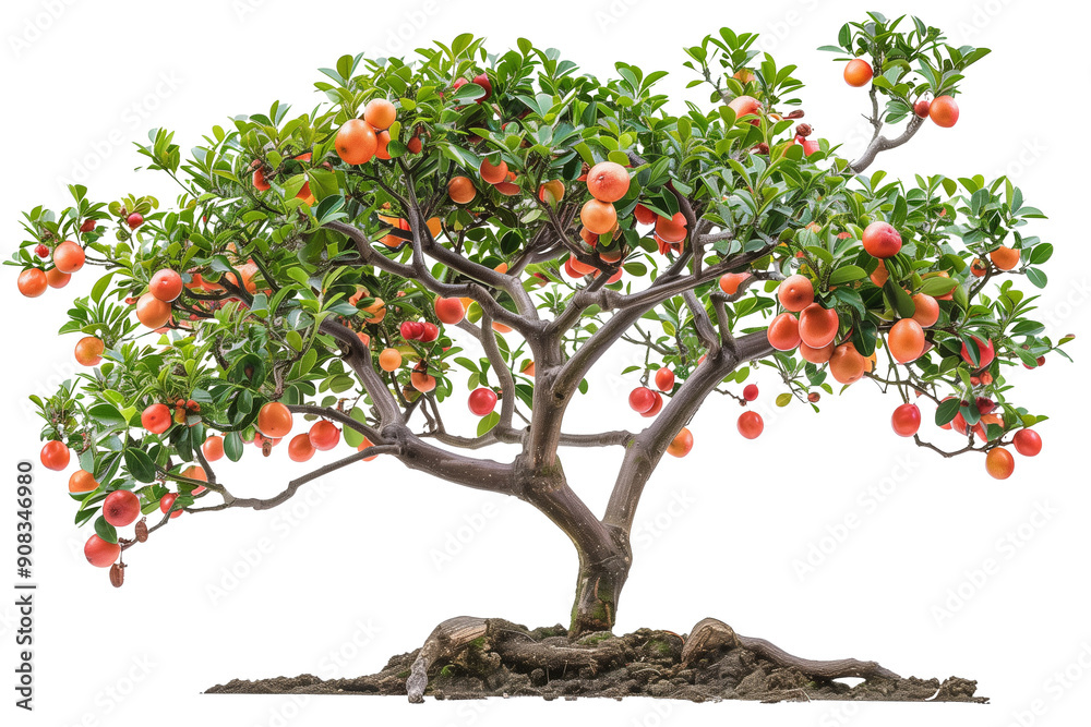 Tree with lush leaves isolated on transparent background Tree with lush leaves isolated on transparent background
