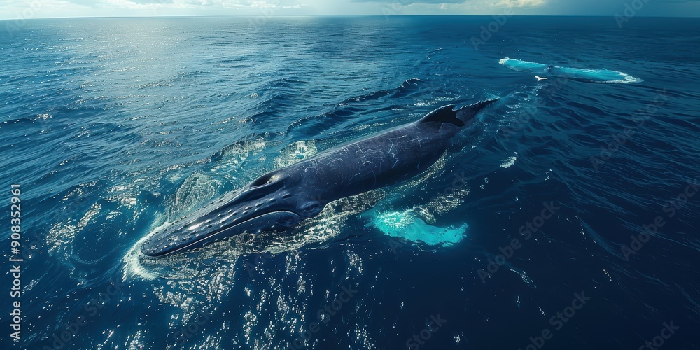 Fototapeta premium Whale in the Ocean
