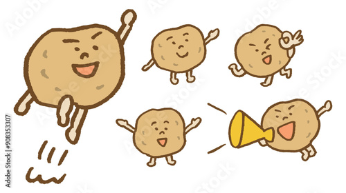 かわいいじゃがいものキャラ素材