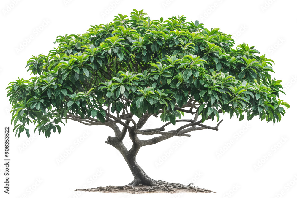 Obraz premium Tree with lush leaves isolated on transparent background