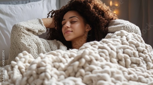 How does Bearaby's cotton Napper knit weighted blanket keep me calm under pressure