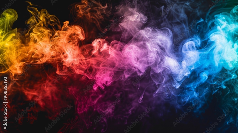 Obraz premium Abstract Colorful Smoke Design