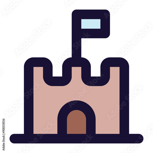 sand castle icon for illustartion