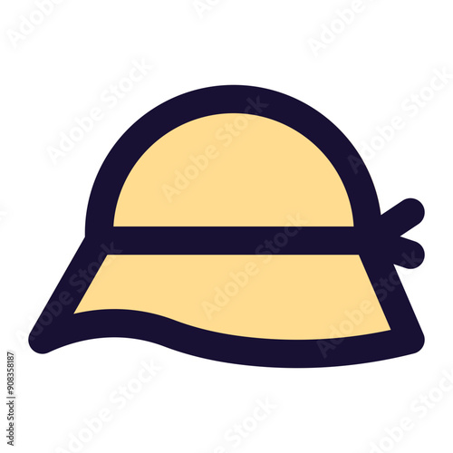 sun hat icon for illustartion