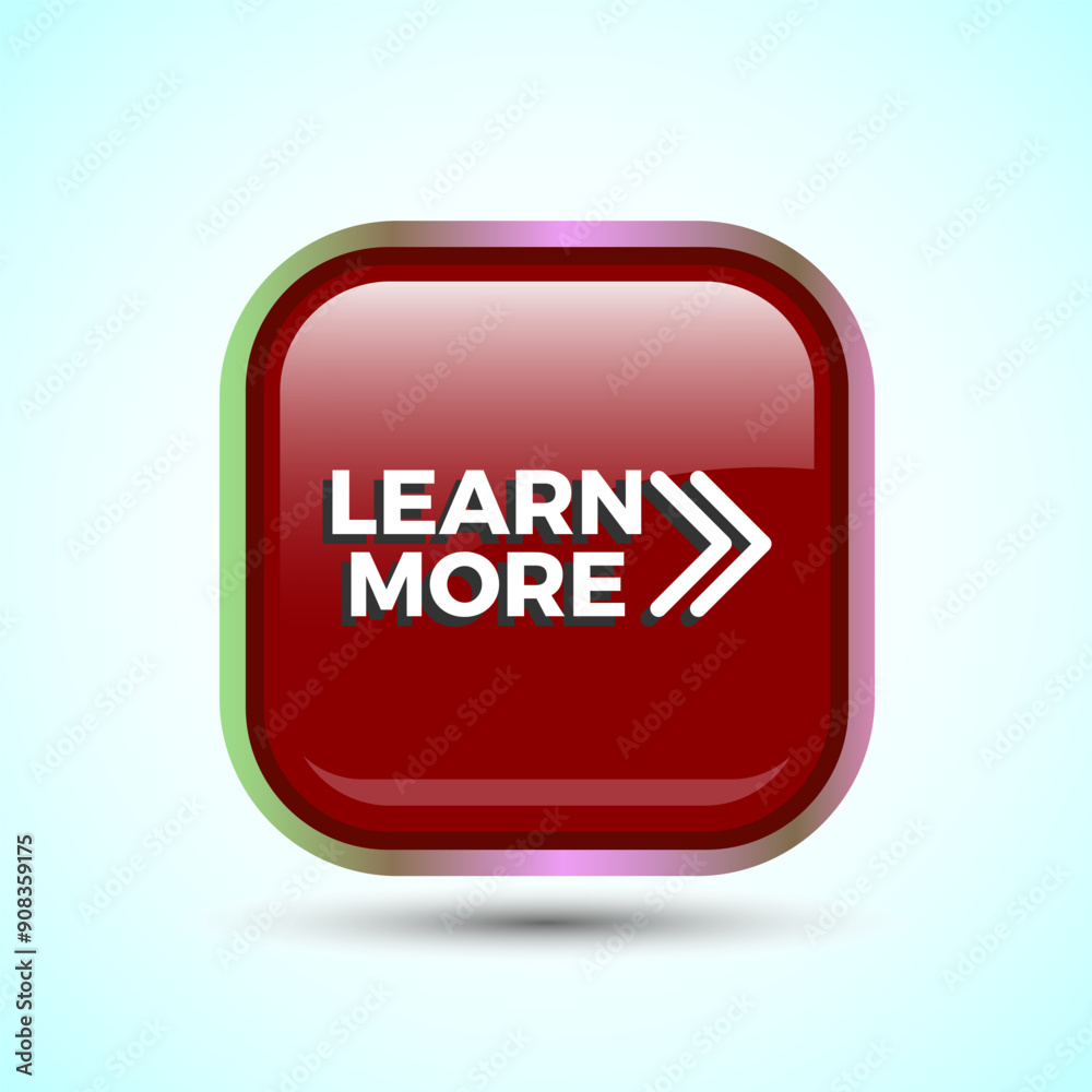 Learn More Icon Button Design Illustration Learn More Icon Button Design Illustration