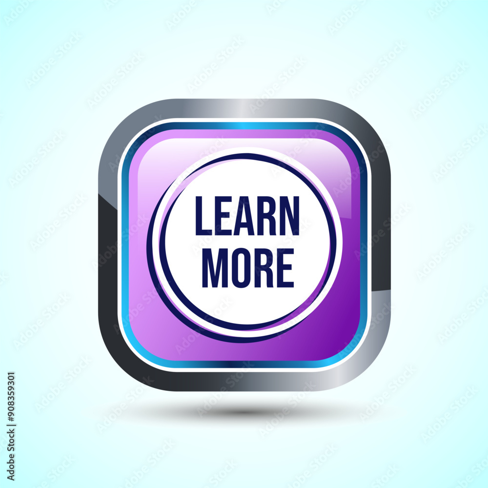 Learn More Icon Button Design Illustration Learn More Icon Button Design Illustration