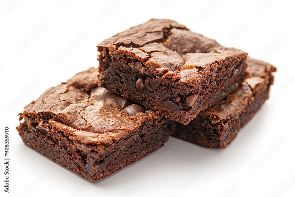 Brownie isolated on a white background Brownie isolated on a white background