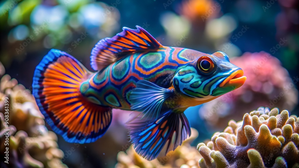 Mandarin Fish: A Moment of Wonder in the Ocean's Depths AI generated Mandarin Fish: A Moment of Wonder in the Ocean's Depths AI generated