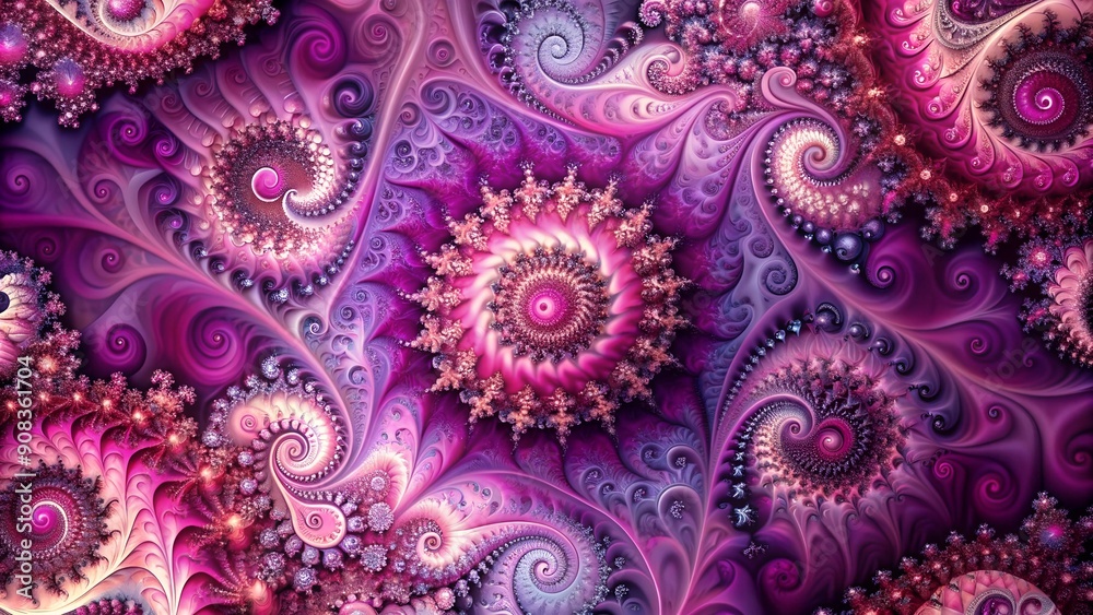 Fractal Fuchsia: A Symphony of Pink and Purple Hues AI Generated Fractal Fuchsia: A Symphony of Pink and Purple Hues AI Generated
