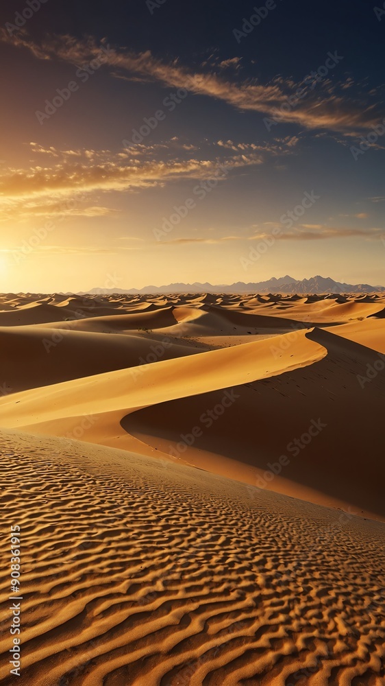 Naklejka premium gold desert dunes abstract background backdrop design copy space illustration art