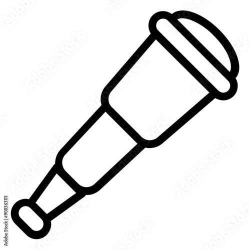 Monocular Icon in Line Style