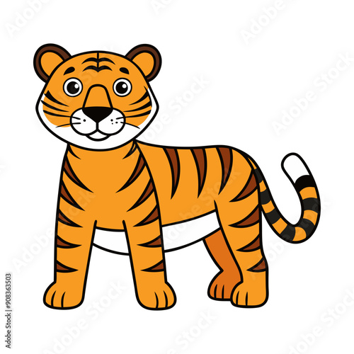 Cartoon tiger vector