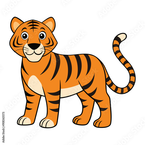 Cartoon tiger vector