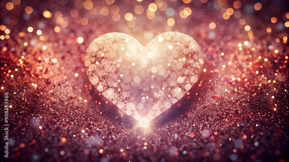 Sparkling Heartscape: A Festive Valentine's Day Background Generative AI Sparkling Heartscape: A Festive Valentine's Day Background Generative AI