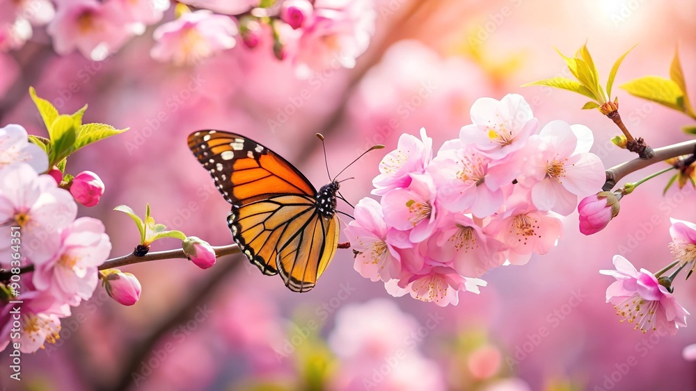 A Symphony of Pink and Green: A Macro View of Spring's Tranquility Generative AI A Symphony of Pink and Green: A Macro View of Spring's Tranquility Generative AI