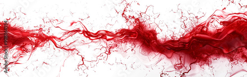 Glowing electric red flash isolated on transparent background