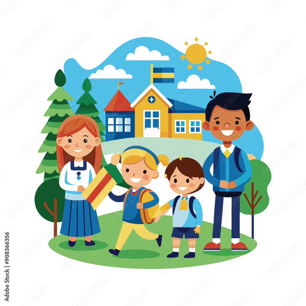 Set of Back To School vector illustration design on a white background Set of Back To School vector illustration design on a white background