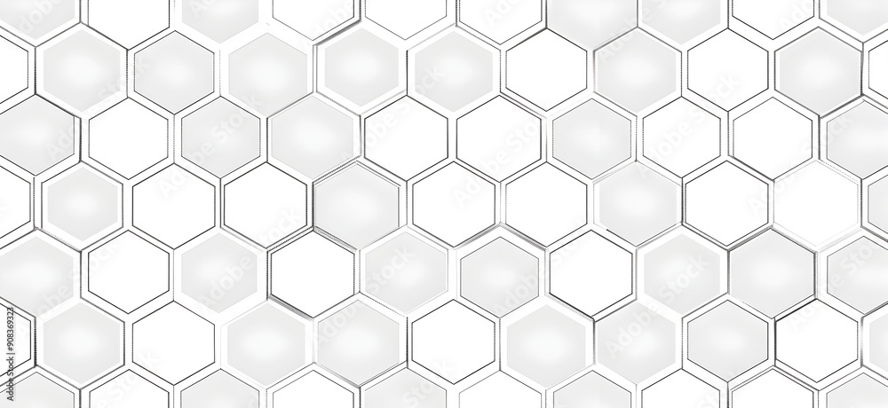 A seamless pattern of simple hexagons, white background, vector illustration, flat design, simple line art, monochrome, minimalism, thin lines, uniformity, uniform pattern, symmetrical grid A seamless pattern of simple hexagons, white background, vector illustration, flat design, simple line art, monochrome, minimalism, thin lines, uniformity, uniform pattern, symmetrical grid