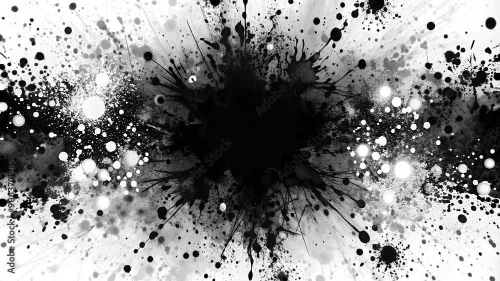 Abstract Ink Spatter: A Symphony of Randomness  AI Generated