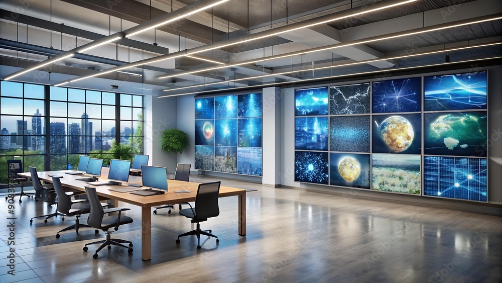 The Digital Canvas: An Open Plan Office Transforming with AI-Powered Projections generative AI The Digital Canvas: An Open Plan Office Transforming with AI-Powered Projections generative AI
