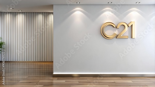 Century 21: Modern Minimalism with a Touch of Gold  Generative AI