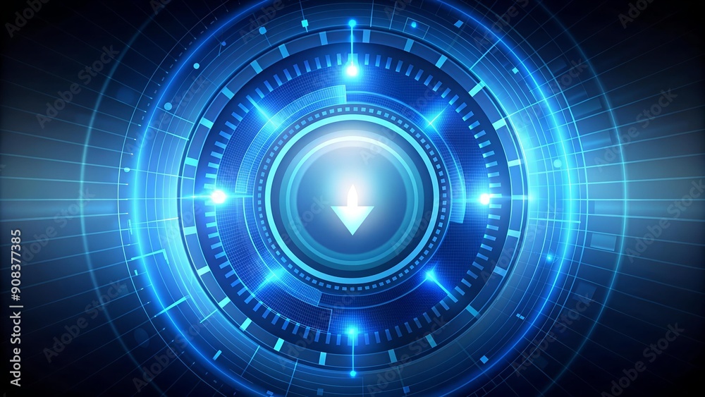 Digital Luminescence: A Futuristic Lamp Logo with Flowing Arrows and HUD Elements AI Generated Digital Luminescence: A Futuristic Lamp Logo with Flowing Arrows and HUD Elements AI Generated