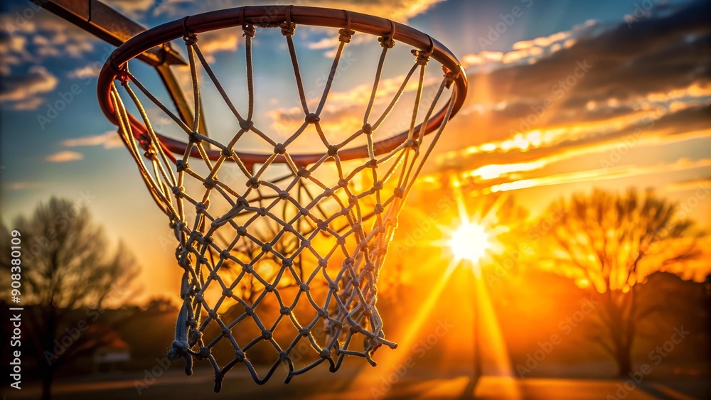 Golden Hour Glow Through the Net Generative AI Golden Hour Glow Through the Net Generative AI