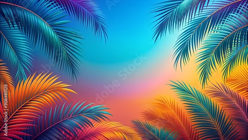 Tropical Oasis: A Burst of Color in a Summer Paradise AI generated