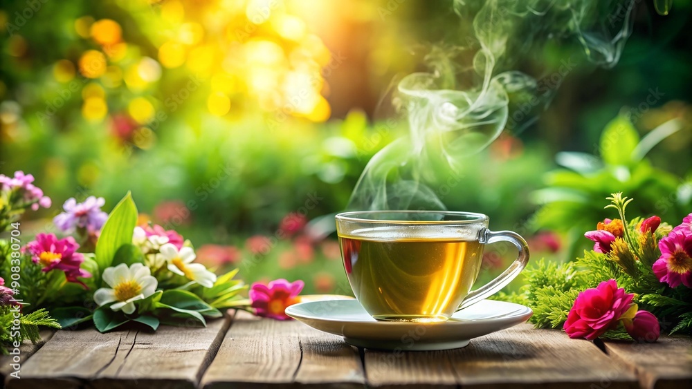 Emerald Embrace: A Symphony of Green Tea and Garden Serenity AI Generated Emerald Embrace: A Symphony of Green Tea and Garden Serenity AI Generated