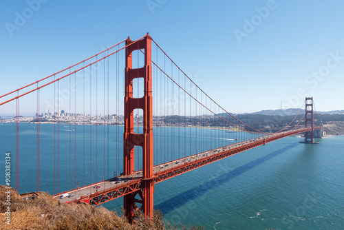 Downtown San Francisco and the Golden Gate Bridge San Francisco Bay California