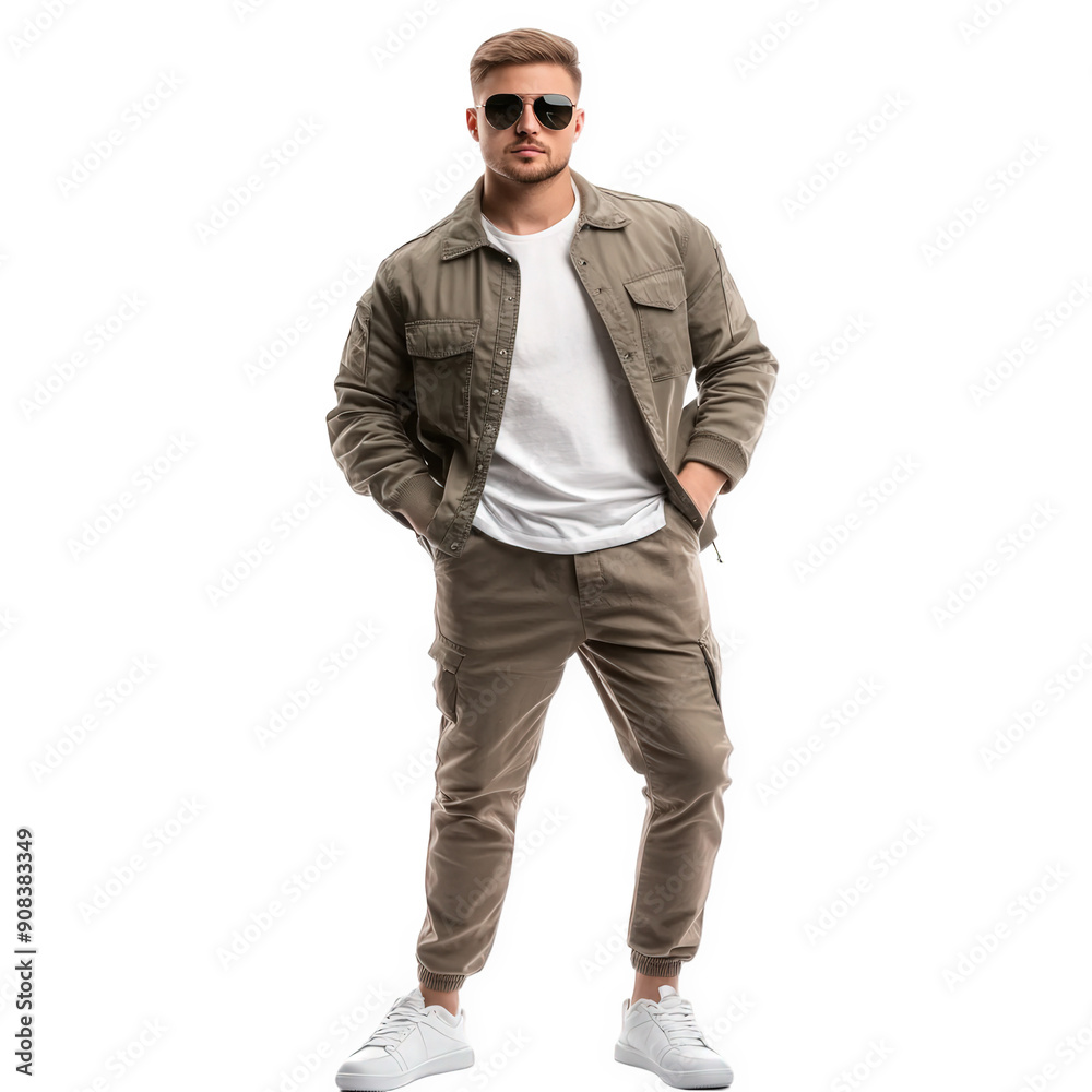 Man In Casual Outfit Wearing Aviator Sunglasses On Transparent Png Background For Casual Style Advertisements . Generative ai Man In Casual Outfit Wearing Aviator Sunglasses On Transparent Png Background For Casual Style Advertisements . Generative ai