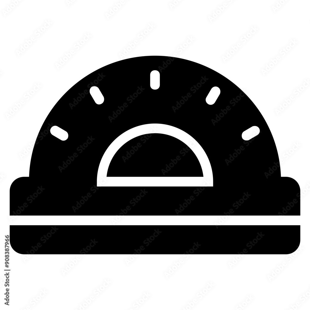 Protractor Icon in Solid Style Protractor Icon in Solid Style