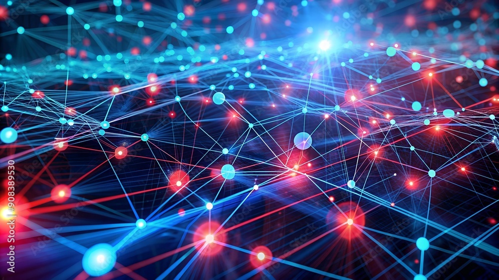 Cybernetic Symphony: A Visual Representation of Data Flow in a Futuristic Network  AI Generated