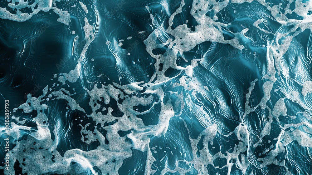 Close up image of rippling water with white foam. Close up image of rippling water with white foam.