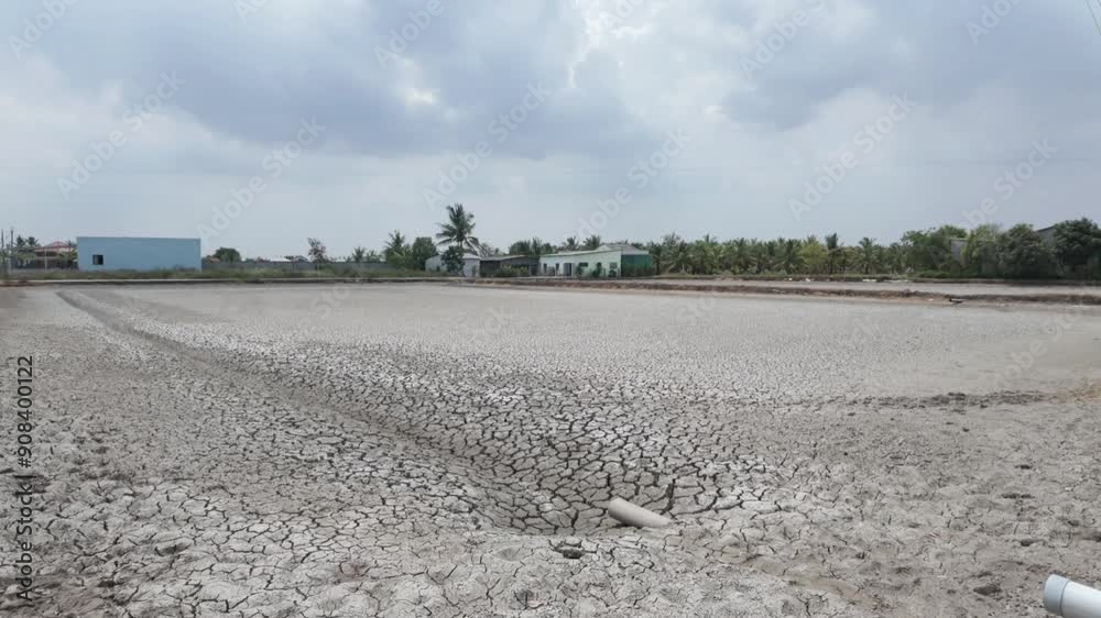 close-up of severely cracked, dry soil with deep, wide cracks in a light gray surface,  a harsh, arid environment with no vegetation or water, drought