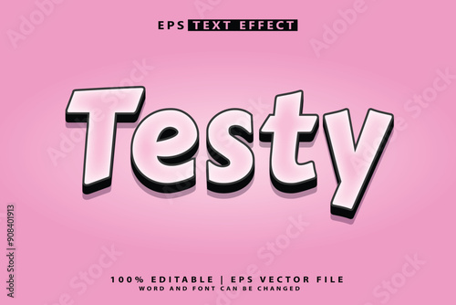Testy editable 3d text effects