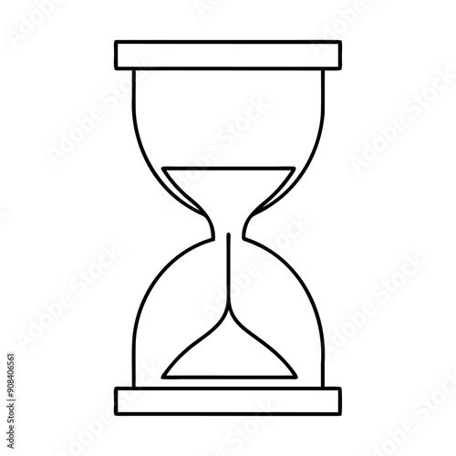 Sand watch sandglass timer icon and vector illustration isolated on a white background