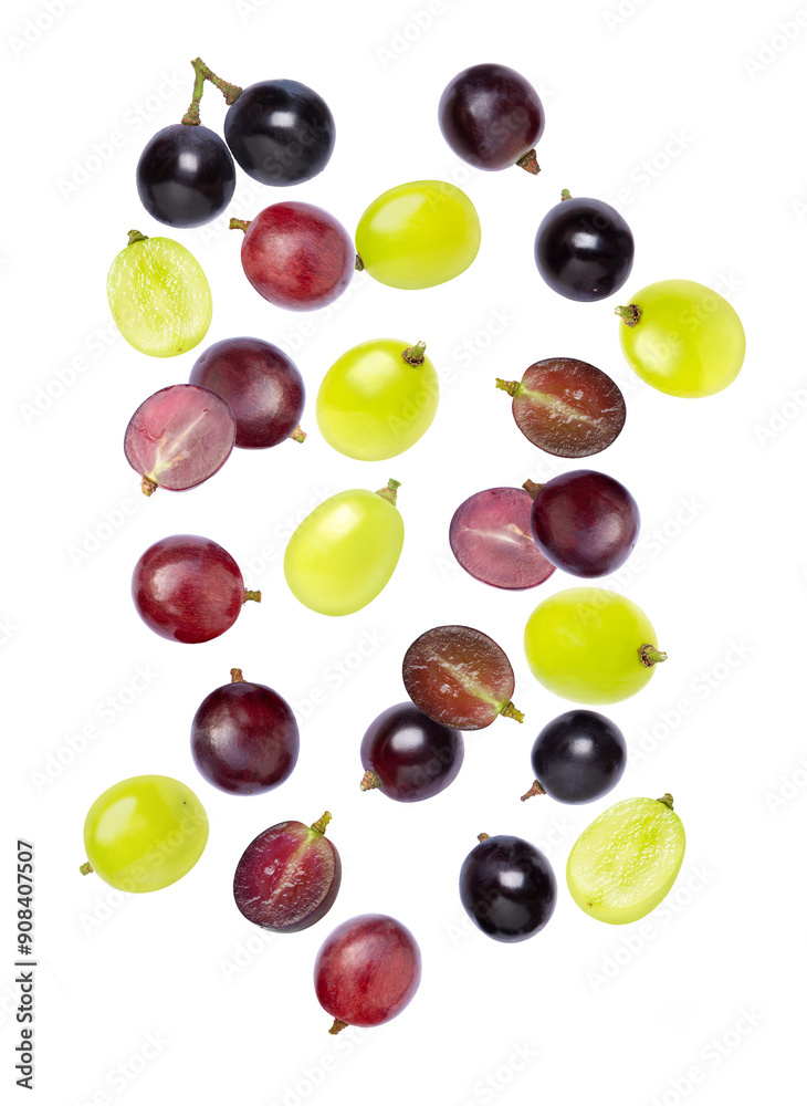 set of grapes isolated set of grapes isolated