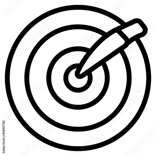 Knife Throwing Icon in Line Style