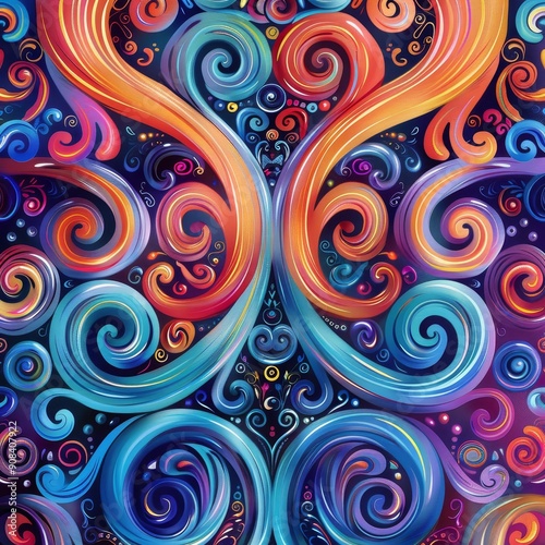 Abstract Swirling Design