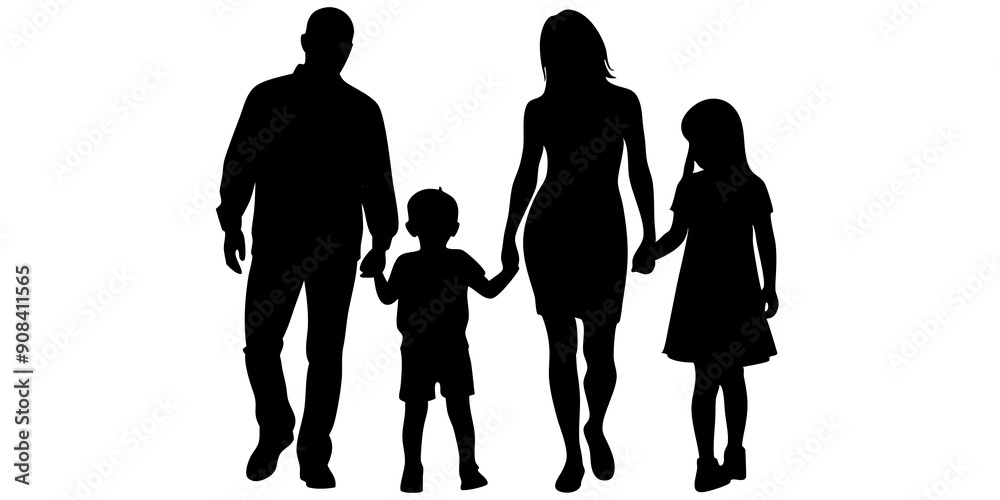 Family Silhouette Artwork: Classic and Modern Styles for Every Family Family Silhouette Artwork: Classic and Modern Styles for Every Family