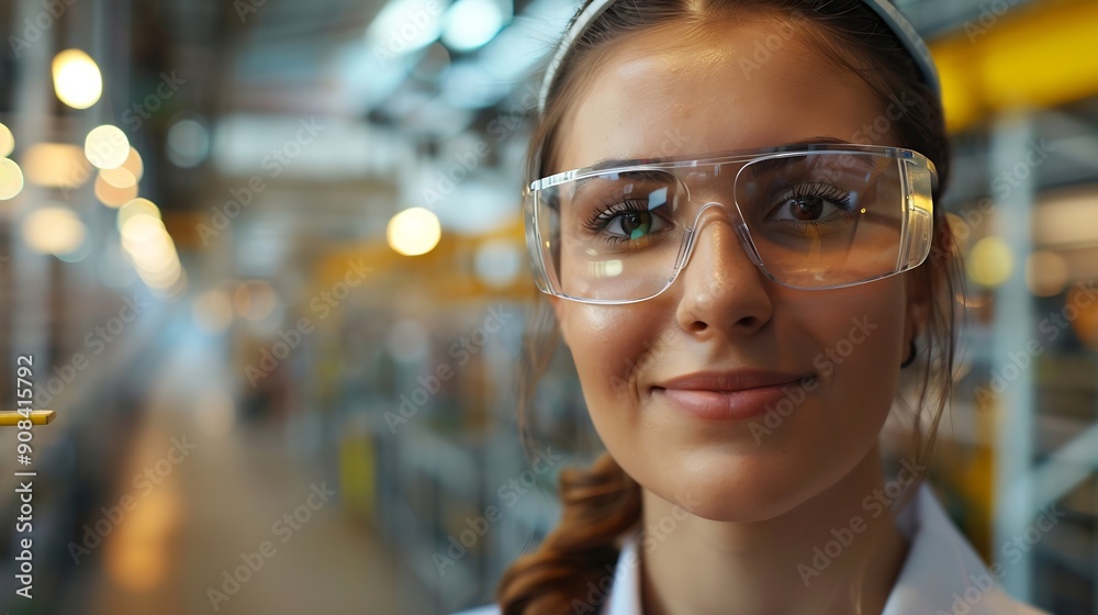 Portrait woman engineer examining production smiling factory inspection process Happy professional glasshouse worker checking safety thinking about industry Manufacture engineering job : Generative AI Portrait woman engineer examining production smiling factory inspection process Happy professional glasshouse worker checking safety thinking about industry Manufacture engineering job : Generative AI