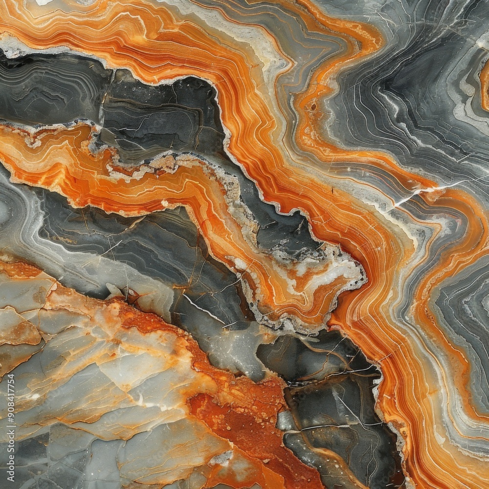 Mineral vein stone with contrasting color streaks Mineral vein stone with contrasting color streaks