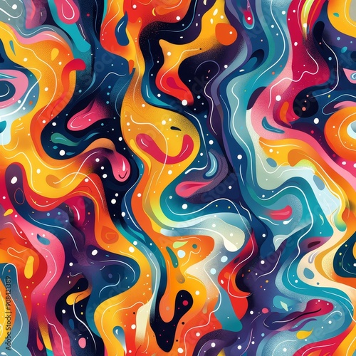 Abstract Swirling Colorscape