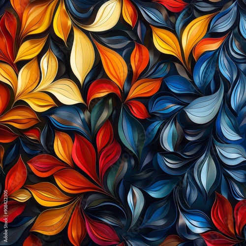 Abstract Papercut Floral Design