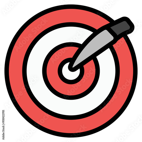 Knife Throwing Icon in Filled Line Style