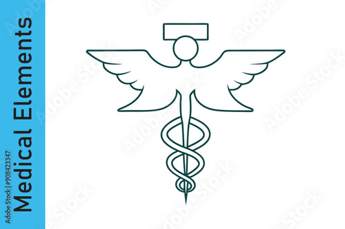 Medical elements with editable outline collections