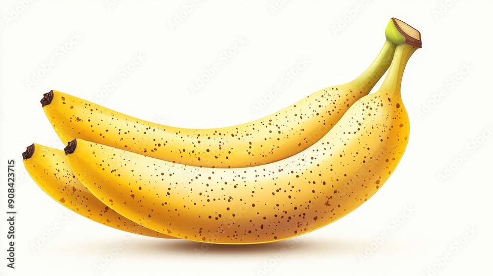 A sweet banana clipart, fruit element, vector illustration, soft colors, isolated on white background A sweet banana clipart, fruit element, vector illustration, soft colors, isolated on white background